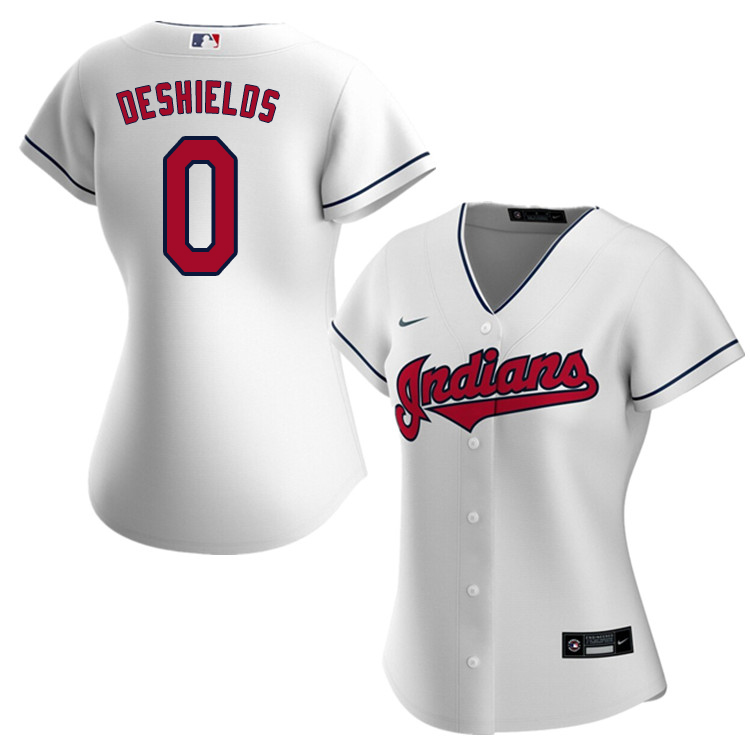 Nike Women #0 Delino DeShields Cleveland Indians Baseball Jerseys Sale-White